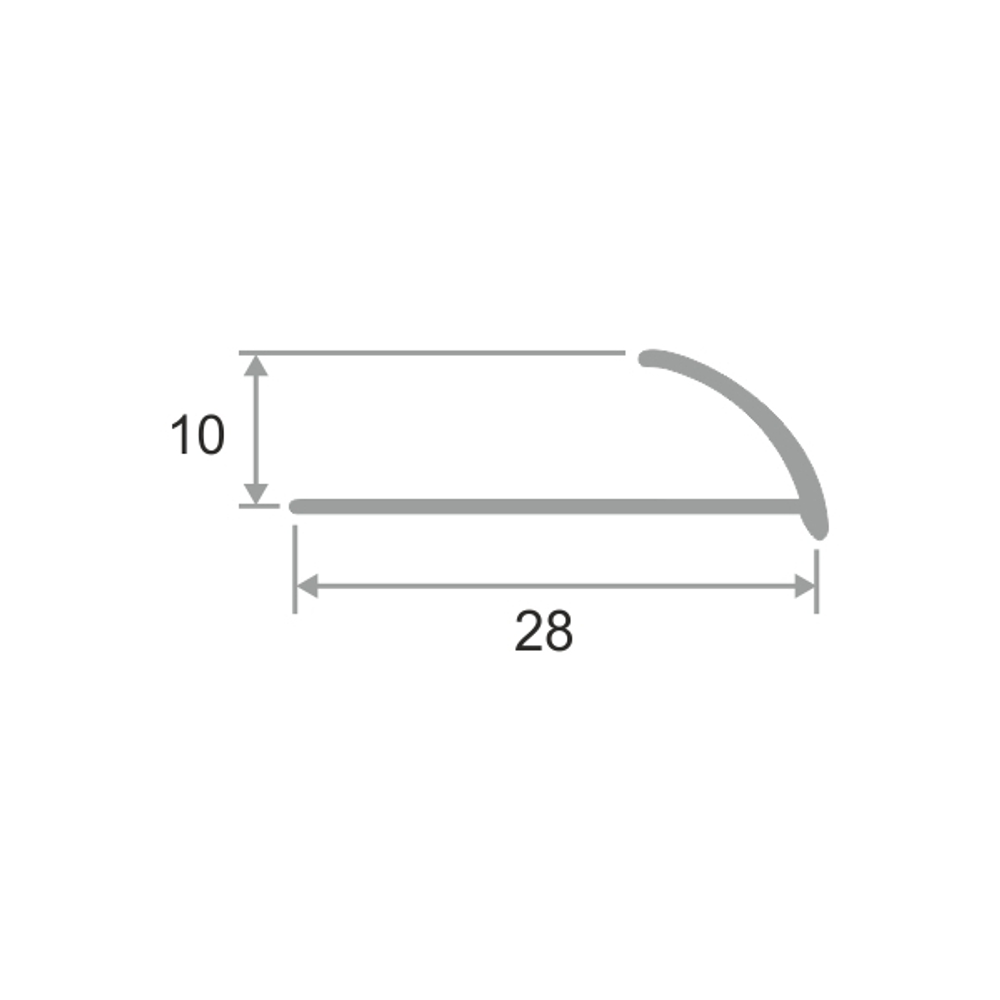 Латунная наружная раскладка ЛПО-10 2700 мм