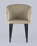 Стул с подлокотниками Нейтон велюр бежевый