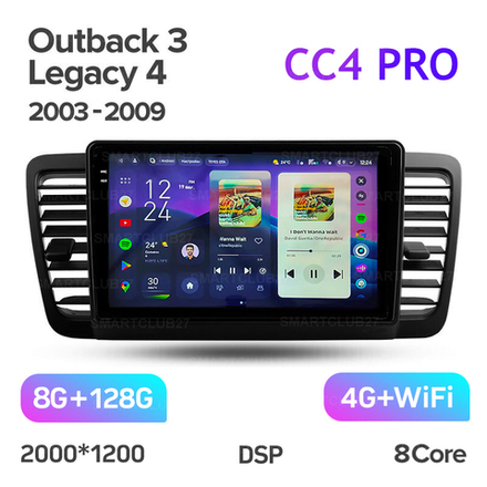 Teyes CC4 Pro 9" для Subaru Outback, Legacy 2003-2009