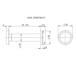 Глазок дверной, оптика пластик DV-LUX 4/110-70/Z (VIEWER 4 DVZ_LUX) CP хром