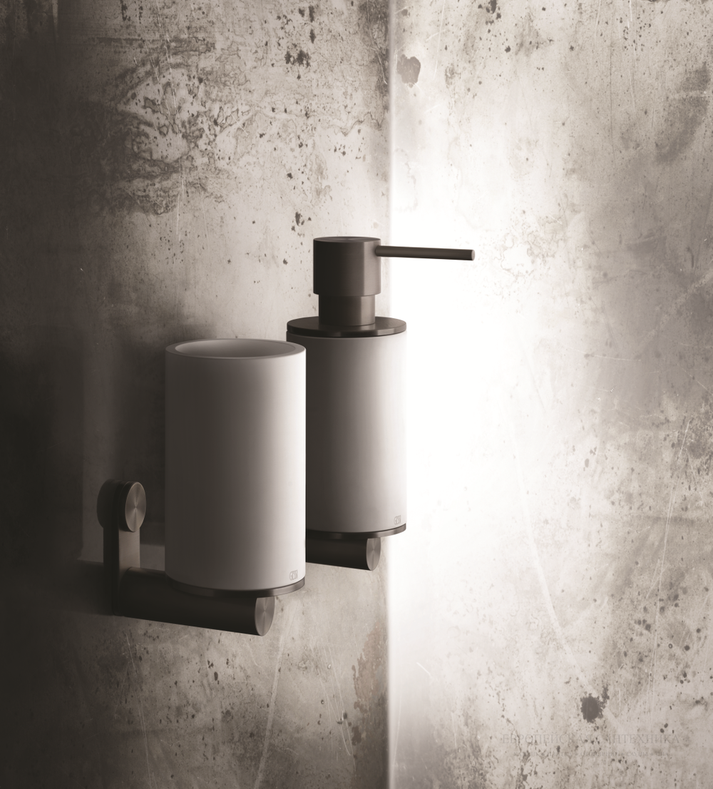 Дозатор Gessi 316, настенный, ⌀75хh208мм, цвет White/Steel Brushed