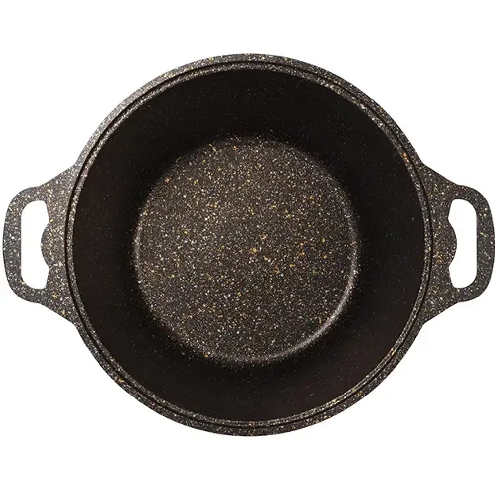 Кастрюля 8л «Granit ultra» (black-gold) со стеклянной крышкой кгбг82а
