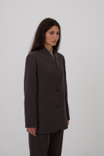 Пиджак Астер из шерсти и шёлка. Цвет лавандовый. Размер 46. №33 Тестовый экземпляр.