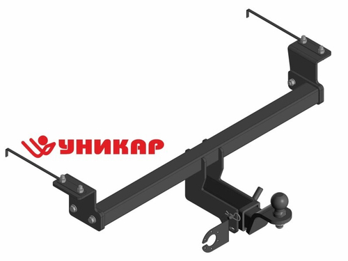 Фаркоп Geely Coolray с 2020 г. под квадратное дышло (без электрики) (Уникар)