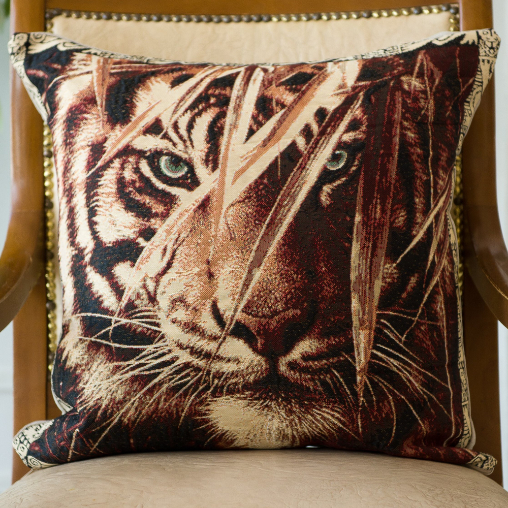 Наволочка для декоративной подушки Тигр 47х47