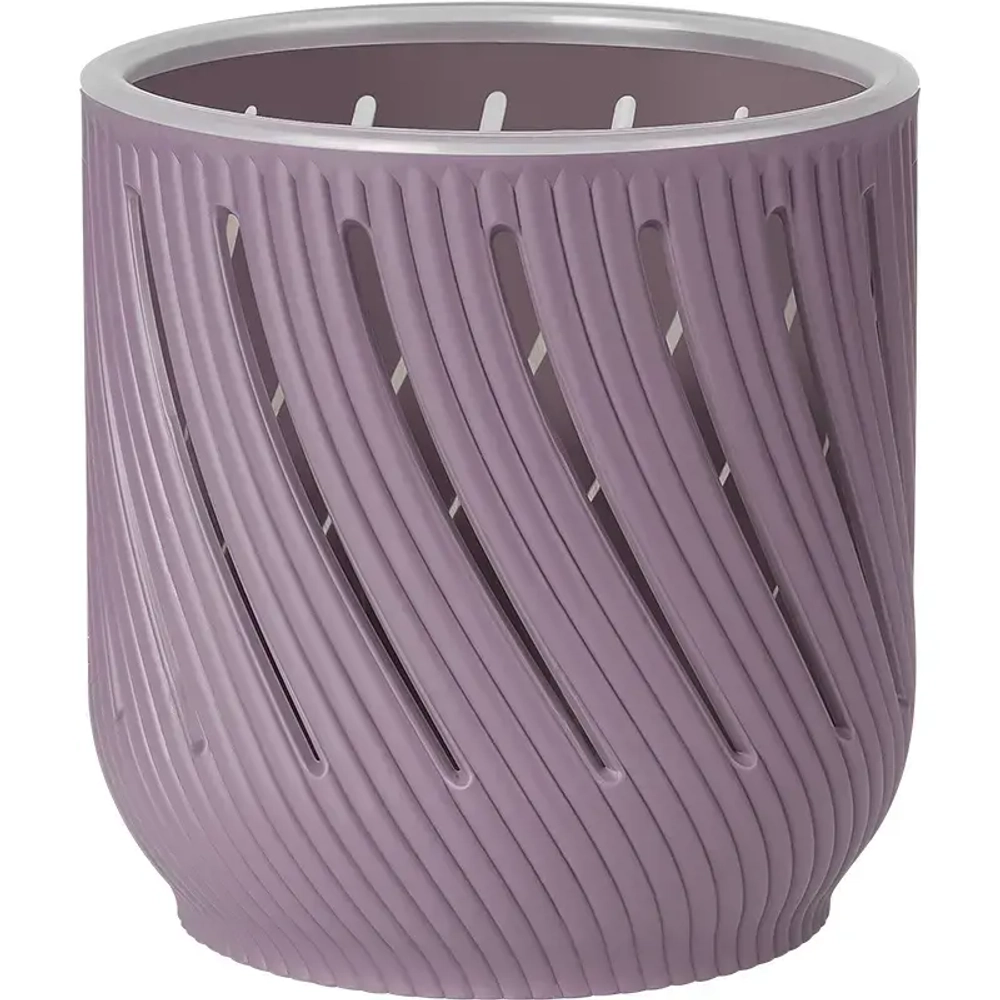 Кашпо для цветов пластиковое 2л d-14,5см «Fleurs» Слива