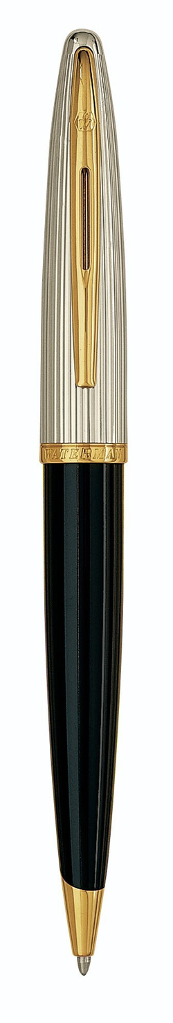 Шариковая ручка Waterman Carene De Luxe, цвет: Black/Silver, стержень: Mblue