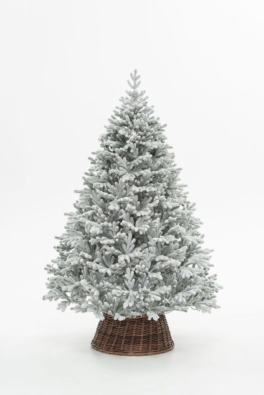 Заснеженная елка с гирляндой «Швейцарская» (Литая хвоя) 3 м