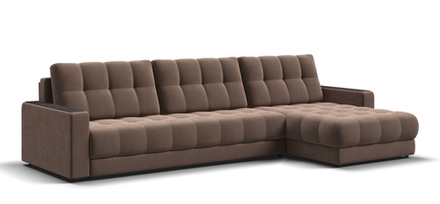 Угловой диван Босс Макс Велюр Монолит мокко