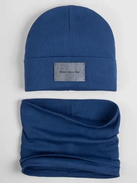 Шапка и снуд для мальчика осенние