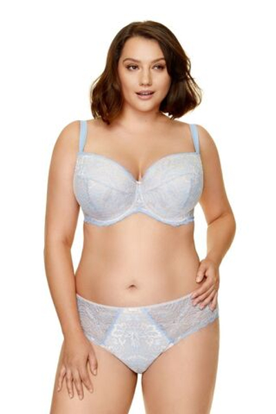 Бюстгальтер-балконет Manila (Размер: 85C) (Цвет: белый с голубым)