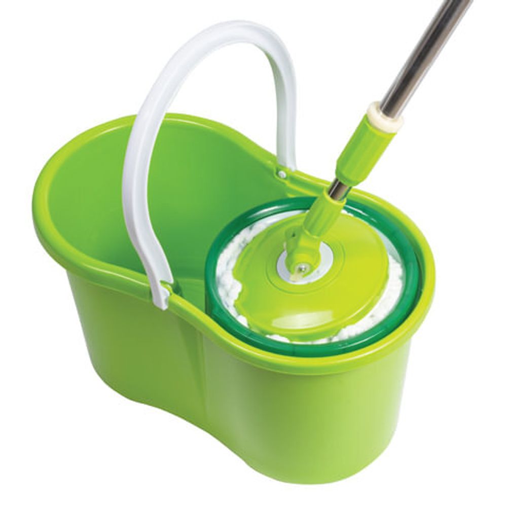 Набор для уборки LAIMA, ведро 7 л/5 л с отжимом, швабра с круглой насадкой (2 шт., крепление кольцо)