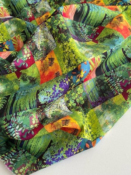 ЯРКИЙ БОТАНИЧЕСКИЙ ПЭЧВОРК, 100% хлопок Handmade Fabrics 3