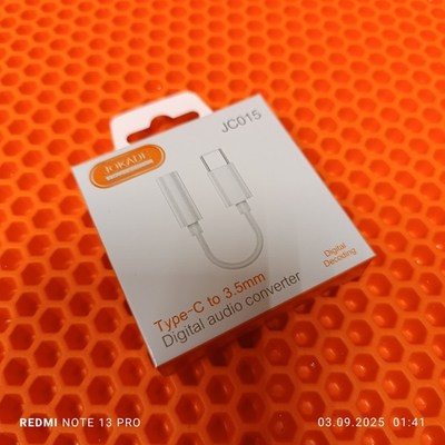 Переходник Jokade JC015 AUX / Type-C белый 10 см