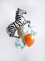 Шар 42"/107 см Зебра, Черный 1 шт.