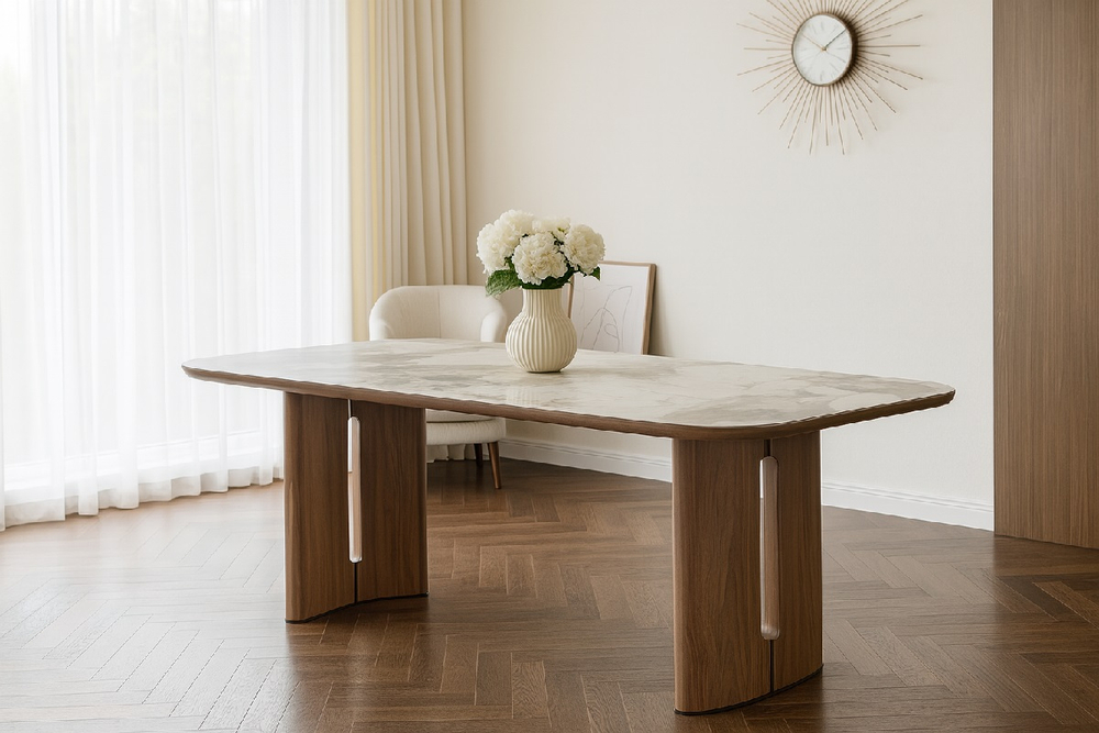 Стол BARK 180 цвет CA035, керамика / Орех, ®DISAUR