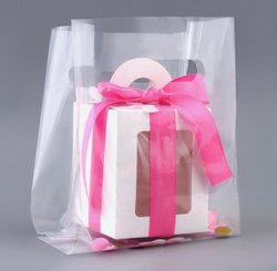 Пакет квадратный полиэтиленовый с вырубной ручкой, прозрачный, упаковка, 15×28+16 см ±5% 60 мкм