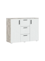 Комод для одежды Браш Вайт 3 ящика, 120х45х91 см