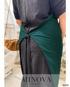 Платье 2280-бирюза-черный Minova