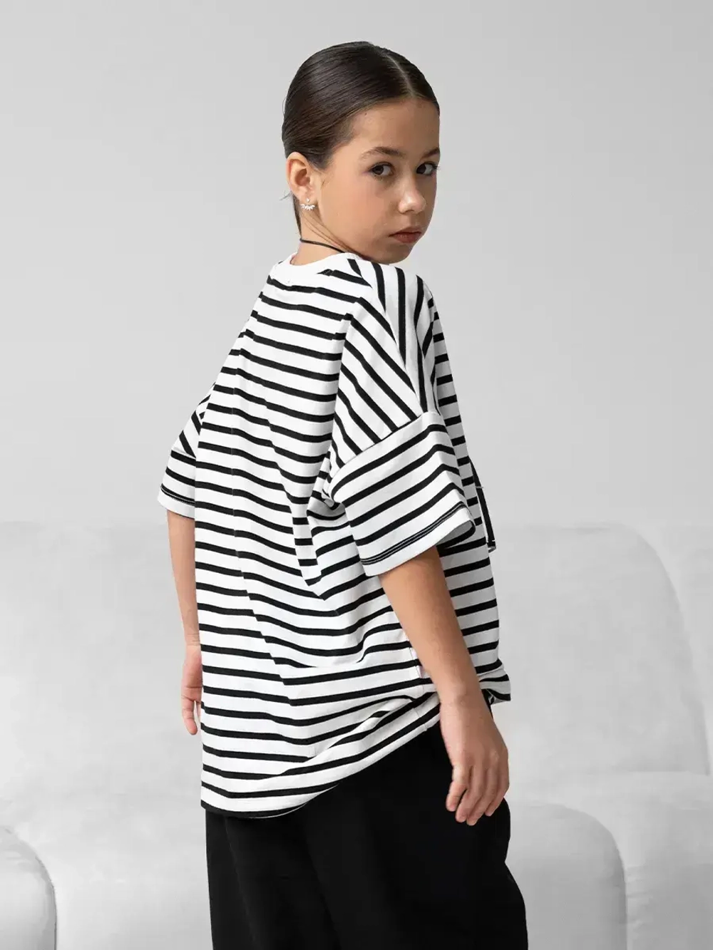 Футболка для девочки в полоску