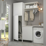 Комбинация для ванной - IKEA ENHET, 183х63.5х222.5 см, белый, ЭНХЕТ ИКЕА