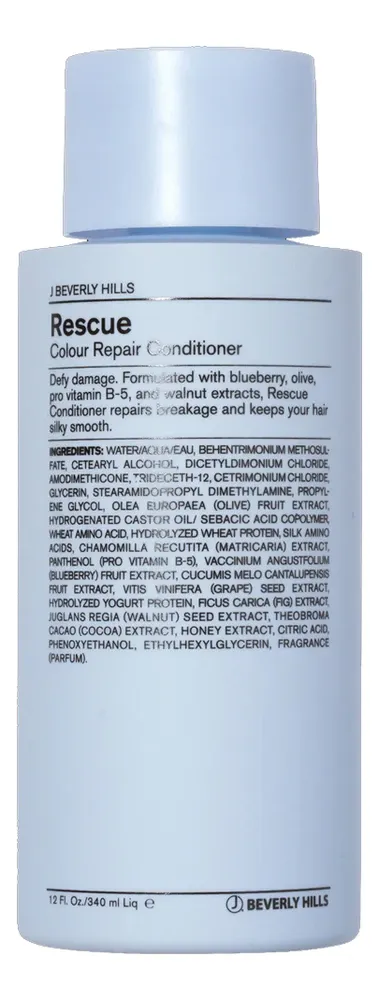 J BEVERLY HILLS Антивозрастной кондиционер для восстановления осветленных и поврежденных волос- Rescue Colour Repair Conditioner, 340мл