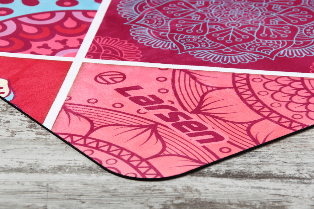 Коврик для фитнеса и йоги  Larsen microfiber р183х61х0,3см