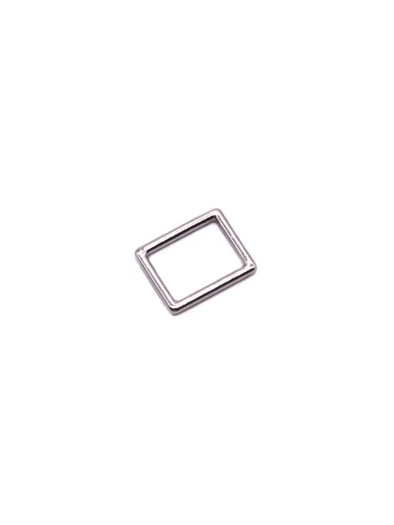 Кольцо - квадрат Arta-F, 10 мм, металл, серебро