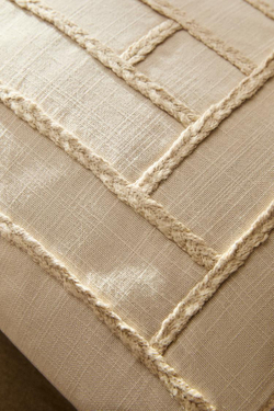 ZARA HOME ЧЕХОЛ ДЛЯ ДЕКОРАТИВНОЙ ПОДУШКИ С КОНТРАСТНЫМИ ДЕТАЛЯМИ, СВЕТЛО-БЕЖЕВЫЙ