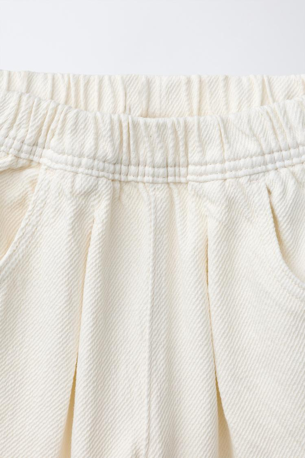 ZARA СВОБОДНЫЕ БРЮКИ ИЗ САРЖИ, ЭКРЮ