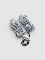 Зимние варежки на липучке (точки на сером)