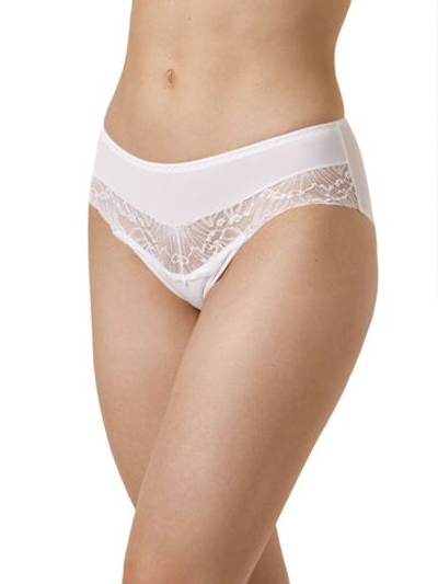Трусики-слипы из микроволокна с кружевной вставкой (Размер: 48) (Цвет: белый)