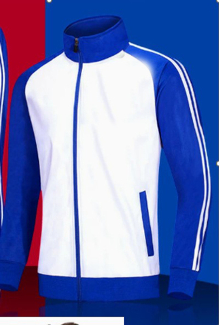 Олимпийка белая с синими  полосками 959#