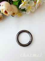 Карабин-кольцо темный никель, D 32 мм