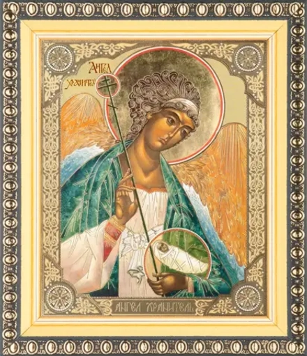 Икона "Ангел Хранитель" (поясной) 10х12 в раме 13х15
