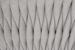 "Монако" кресло плетеное из роупа, каркас алюминий светло-серый (RAL7035) муар, роуп светло-серый 40 мм, ткань светло-серая