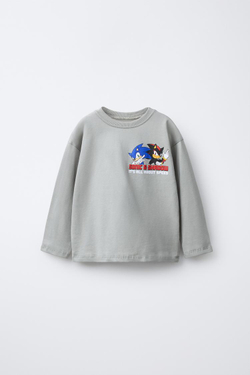 ZARA ЛОНГСЛИВ SONIC AND SHADOW © SEGA, СЕРЫЙ