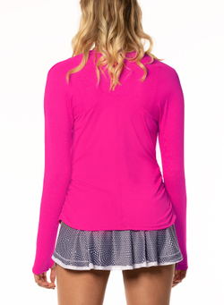 Женская футболка теннисная (dł. Рукава) Lucky in Love Core High-Low Long Sleeve Women - pink