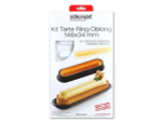 Набор силиконовых и перфорированных форм «Овал» Kit tarte ring oblong 146x34 mm, 6 шт, Silikomart, Италия