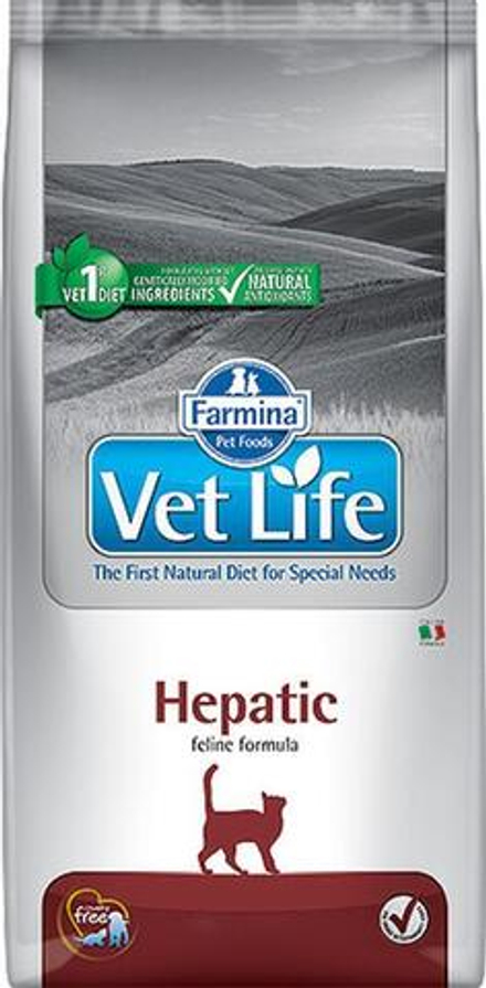 Farmina VetLife 400г Hepatic Сухой корм для кошек при проблемах с печенью