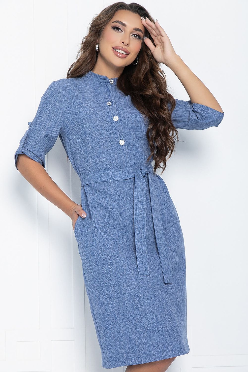 Платье Ночной бриз (голубой меланж) П11241 LT Collection