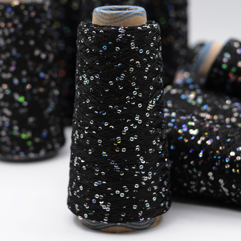 Sequin Yarn art. Paillette (чёрный)