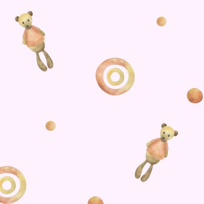 карамельные мишки на розовом