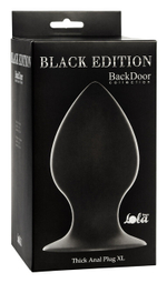 Большая анальная пробка на присоске Thick Anal Plug XL (13 см , черный) (Цвет: черный)