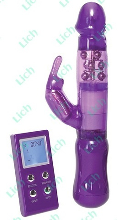Фиолетовый вибратор-компьютер IVIBE RABBIT на радиоуправлении