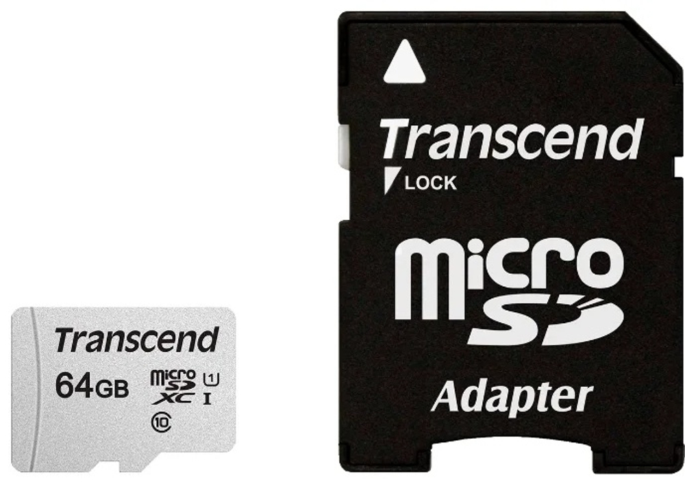Карта памяти Transcend TS64GUSD300S-A 64 Гб