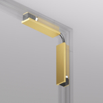 TR5724-SB Электрический коннектор для трека SHINE BASE 90° стена-потолок с поворотом трека под произвольным углом, сатинированная латунь, алюминий