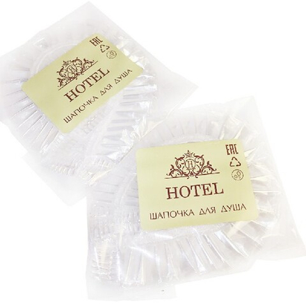 Шапочка для душа "Hotel" в полиэтилене/500шт 1786