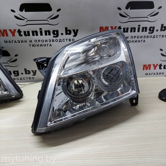 Передние фары angel eyes chrome для Opel Vectra C