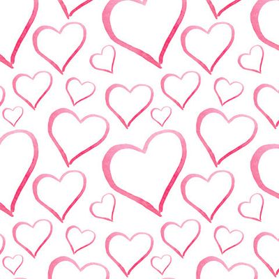 Сердечки акварель